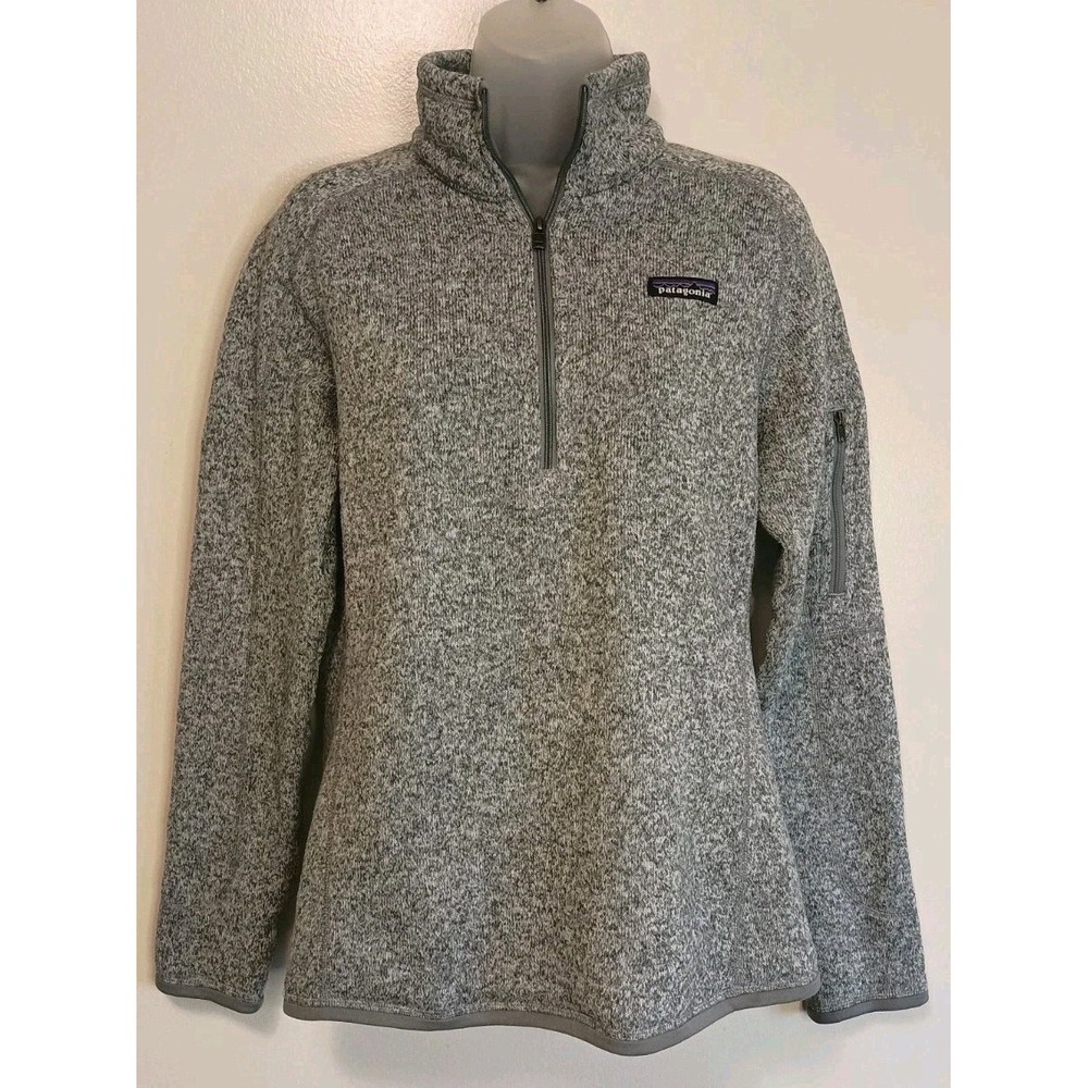 Patagonia Better Sweater Gray Fleece Quarter Zip Pullover Women's Size Medium